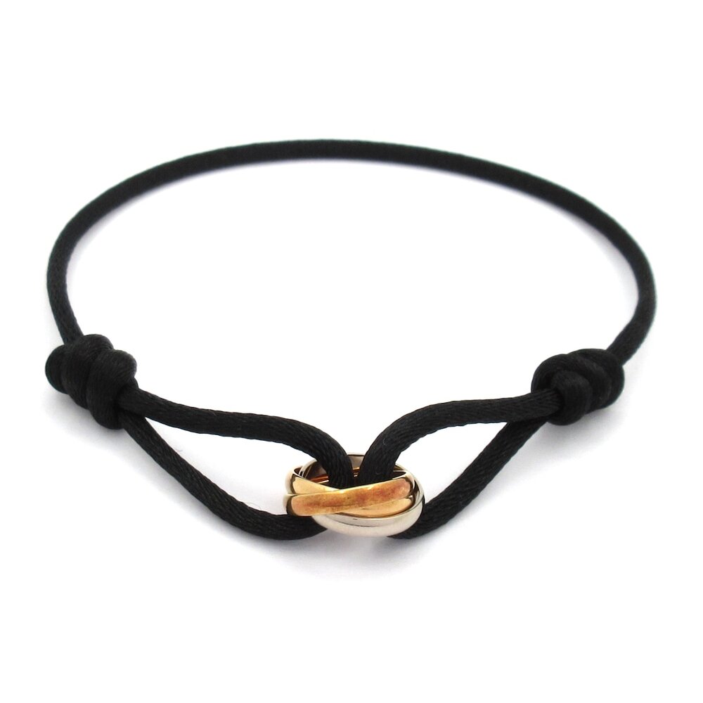 Cartier Trinity Cord Bracelet Black